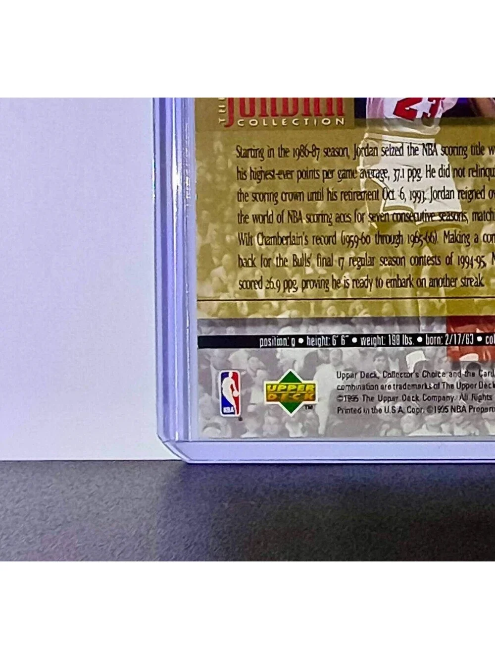 Michael Jordan 1995-96 Collector's Choice Jordan Collection Card Chicago Bulls